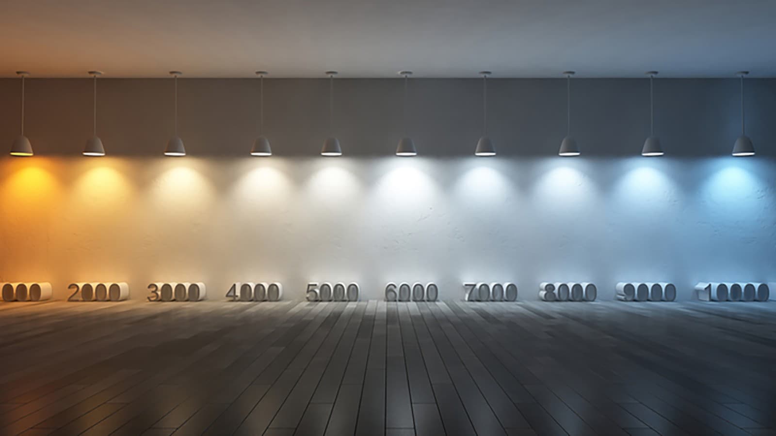 Ilustracija temperature boje s različitim vrijednostima kelvina (© iStock.com/SuriyaKK) Ilustracija temperature boje s različitim vrijednostima kelvina (© iStock.com/SuriyaKK)