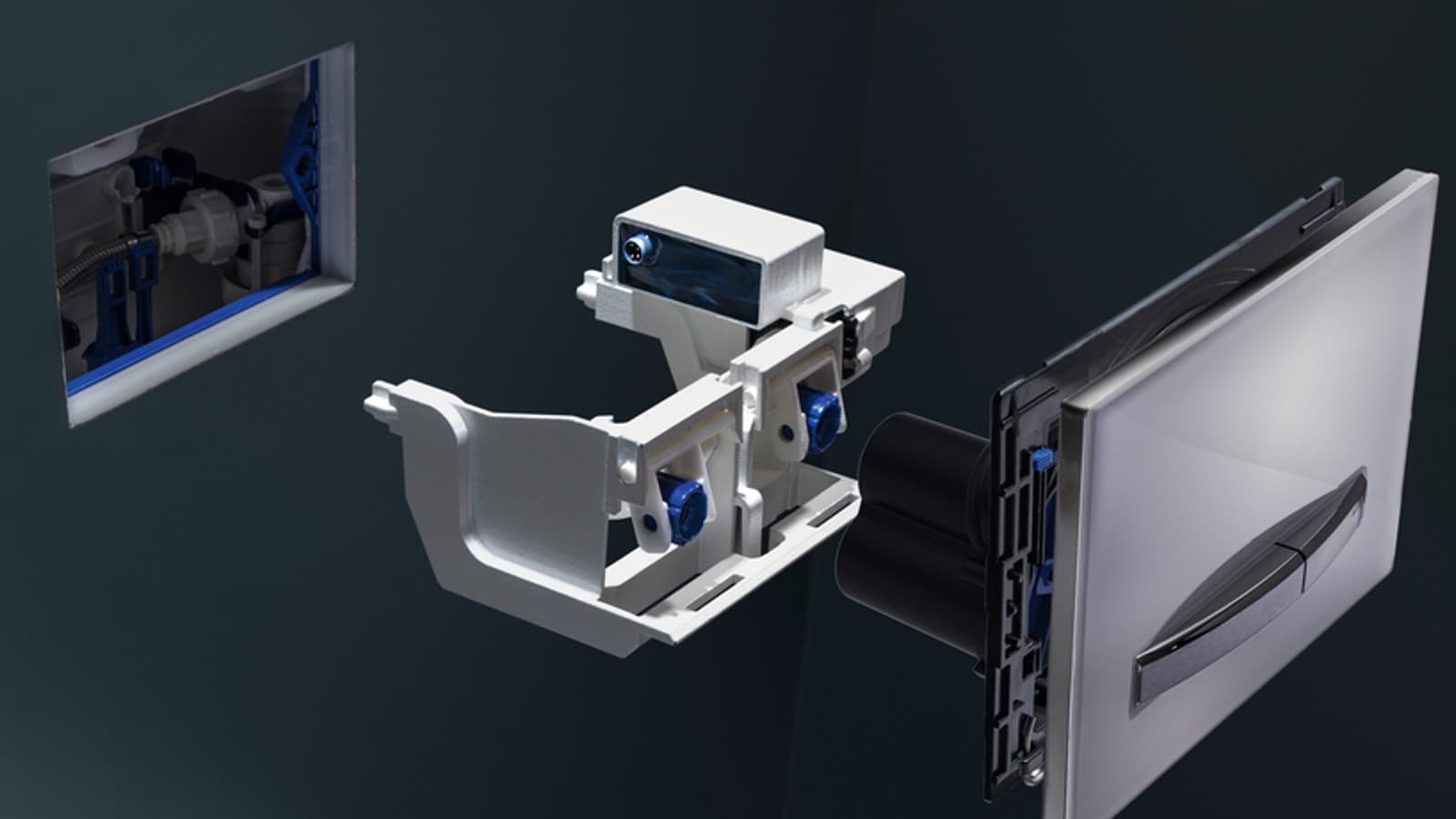 Geberit intervalna jedinica za sanitarno ispiranje može se jednostavno ugraditi u bilo koji Geberit Sigma ugradbeni vodokotlić 12 cm Geberit intervalna jedinica za sanitarno ispiranje može se jednostavno ugraditi u bilo koji Geberit Sigma ugradbeni vodokotlić 12 cm